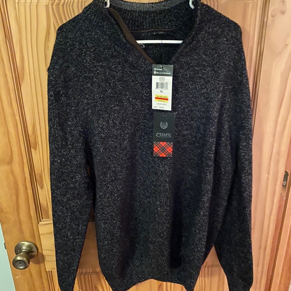 Chaps quarter zip sweater NWT